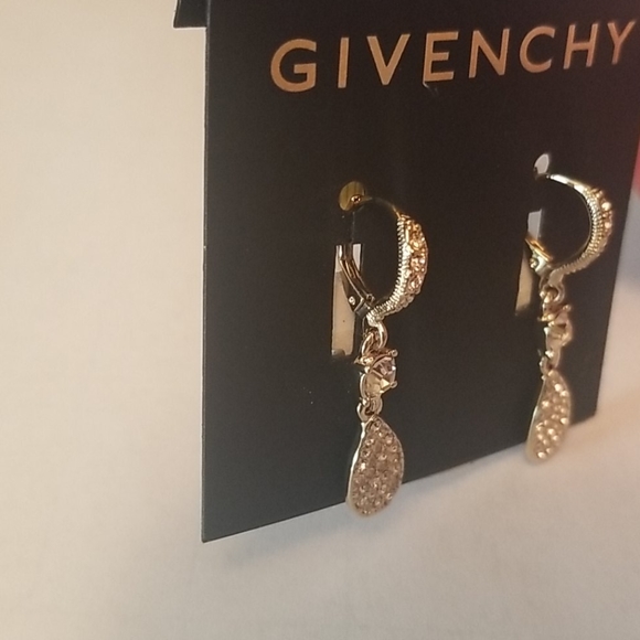 Givenchy Sparkly Drop Goldtone Earrings - Picture 5 of 6